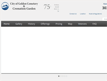 Tablet Screenshot of goldencemetery.com